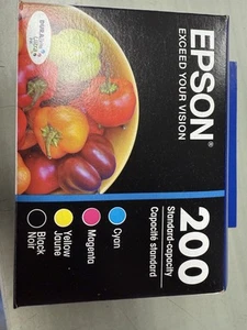 Epson 200 SET GENUINE Black Color ink cartridge XP200 300 310 400 (4 Colors) - Picture 1 of 2