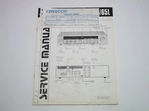 Kenwood KR-65 KR-65L AM FM Stereo Receiver Original Service Manual Schematics - Picture 1 of 11