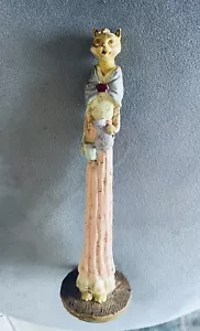 Pencil Figurine Girl Cat from “Tall Cat Collection” 7.5” Preowned Collectible - Picture 1 of 7