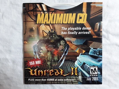 Unreal II, Devastation, Harbinger game demo Maximum CD June 2003 FREE SHIPPING - Image 1 of 3