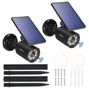 Solar Motion Sensor Light Outdoor Waterproof With Fake Camera 360 Rotatable 3600 - Picture 1 of 6