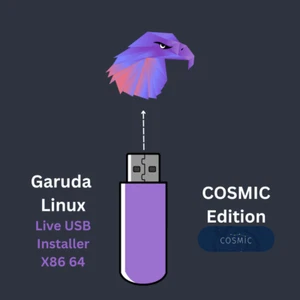 Garuda Linux COSMIC 32GB Bootable USB Live & Install | Arch Linux Rolling - Picture 1 of 10