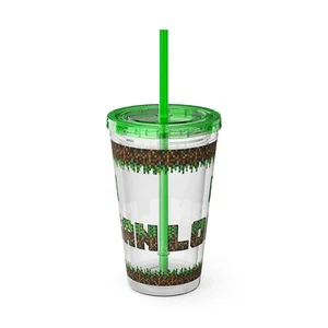 Vaso para jugadores de minería personalizado, regalo para niños de juego, vaso para jugadores con pajita - Imagen 1 de 13