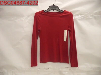 NUEVO CON ETIQUETAS - Camiseta acanalada roja manga larga A New Day para mujer, talla XS 195994430893 Foto 1 de 4