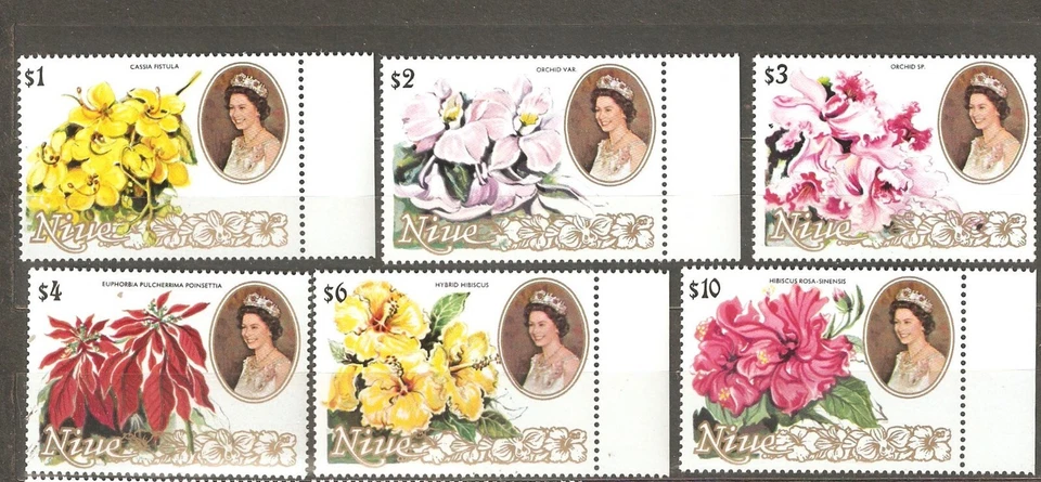 Niue: set of 6 mint stamps, Flowers, 1981, Mi#406-11, MNH - Image 1 of 1