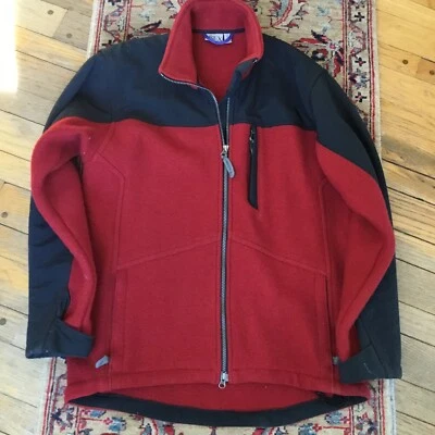 Ibex Men's Heavy Boiled Wool Full Zip Jacket With Soft shell Accents Excellent! - Image 1 of 4