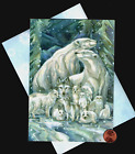 HTF CHRISTMAS  BY BERGSMA Polar Bears Lynx Rabbit Owl - FRAMEABLE  Greeting Card