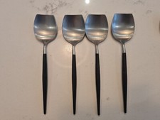 4 x Cutipol Goa Spazzola Zucchero Set Spazzole Nero & Acciaio Inox...