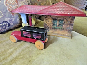 DE COLECCIÓN ANTIQLUE AÑOS 20 MADERA Y HOJALATA JUGUETE COCHE SEDÁN 8" LARGO - ¡VER OTROS JUGUETES TAMBIÉN! - Imagen 1 de 9