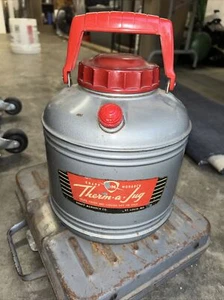 Therm a Jug Hot Cold Metal Picnic Thermos 1 Gal Mid Century Modern Knapp Monarch - Picture 1 of 8