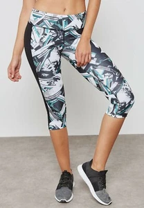 Reebok Capri Leggings Teal Size XS (6-8) M (12-14) Speedwick Workout RRP £35 - Picture 1 of 7