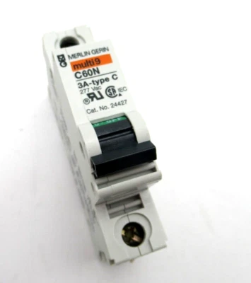 Merlin Gerin 24427 C60N 3A-Type C Din Rail Circuit Breaker *NEW* - Image 1 of 3