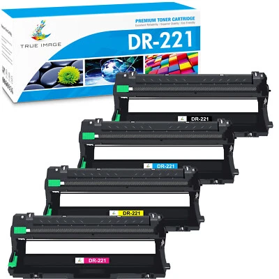 Paquete de 4 unidades de batería DR221CL compatibles con Brother HL-3170CDW MFC-9340CDW Foto 1 de 4