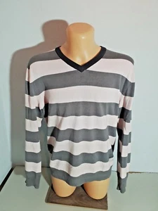 ESPRIT Herren Pullover Pulli Gr. M grau / rosa Baumwolle Langarm - Picture 1 of 5