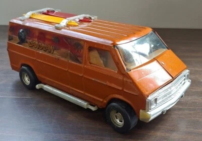 Vintage 1970's Ertl Dodge Sand Van Custom Street W/ 2 Surfboards Diecast 1/18 - Image 1 of 4