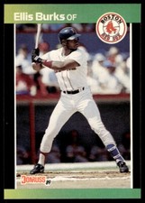 1989 Donruss Baseball Card Ellis Burks Boston Red Sox #303