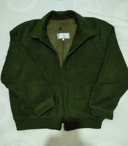 SAINT LAURENT (YSL) Giacca bomber YVES Saint Laurent YSL da uomo ORIGINALE in lana verde taglia 50