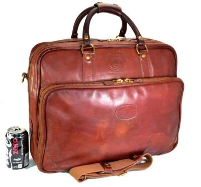 Vintage Ghurka Marley Hodgson No. Maleta vintage de cuero castaño Hannover 184 Foto 1 de 4