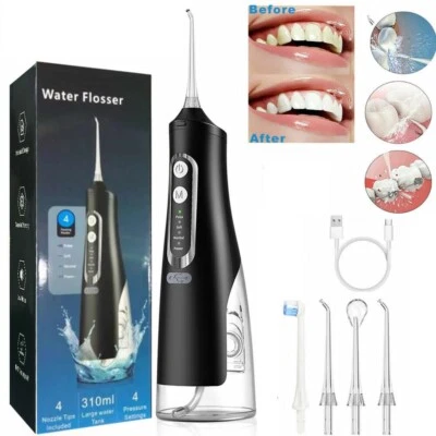 Cordless Water Flosser Dental Oral Irrigator Water Floss Pick Teeth Cleaner New - Image 1 of 4