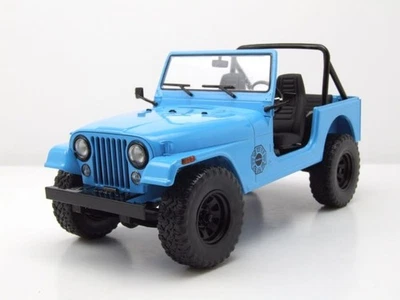 Jeep CJ-7 1977 Blu Dharma Lost Modellino 1:18 Greenlight Collectibles - Immagine 1 di 4