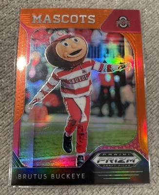 2019 Panini Prizm Draft Picks #14 Brutus Buckeye Prizms Orange SSP Ohio State - Image 1 of 2