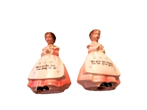 Vintage New Salt & Paper Shaker Angel Ceramic Signed Made in Japan - Picture 1 of 5