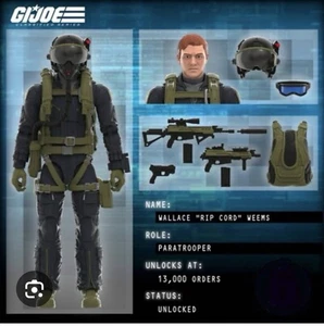 GI Joe Classified Rip Cord #143 Nightforce Ripcord Haslab Dragonfly Exclusive !! - Picture 1 of 2