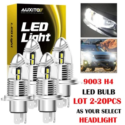 2-20X AUXITO H4 9003 HB2 30000LM LED Headlight High Low 6000K Bulbs CANBUS Q10 E - Image 1 of 4