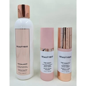 Beauty Bio FULL Sz Set! The Nightly, The Daily & The Balance (Cleanser)! BNIB!!! - Picture 1 of 6