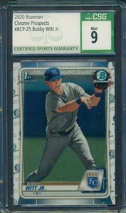 BOWMAN CHROME PROSPECTS 2020 BOBBY WITT JR. #BCP-25 CSG 9 1° BOWMAN - Foto 1 di 2
