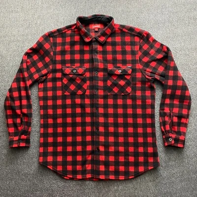 Unionbay Shirt Mens 2XL Red Buffalo Plaid Micro Fleece Olympus Outdoor Jacket - Image 1 of 4