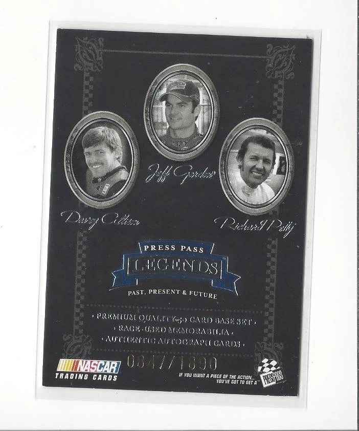 2005 Press Pass Legends Blue #50B Davey Allison/Jeff Gordon/Richard Petty /1890 - Image 1 of 1