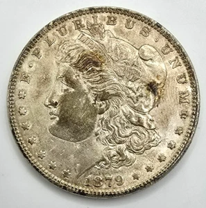 1879 P Morgan dollaro d'argento VAM 62 XF/AU lo classifichi tu! 90% Argento EF Spedizione Gratuita! - Foto 1 di 13