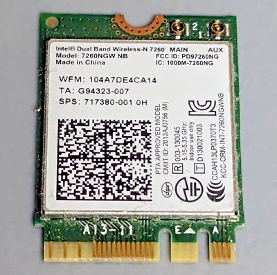 Lot of 50 Intel Dual Band Wireless AC7260 Model 7260NGW WiFi Wireless card - Image 1 of 3