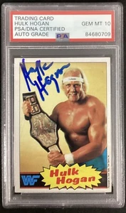 Hulk Hogan Signed 1985 Topps WWF Card #1 Wrestling Auto HOF PSA/DNA GEM 10 - Picture 1 of 2