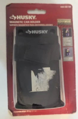 Soporte para latas magnético Husky 4" montable con correa negro resistente nuevo sellado nuevo de stock Foto 1 de 4