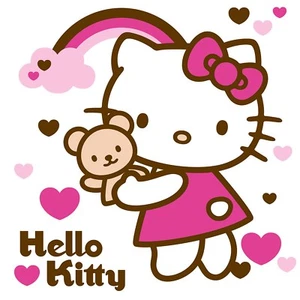 Hello Kitty Iron On Transfer For T-Shirt & Other Light Color Fabrics #3 - Picture 1 of 4