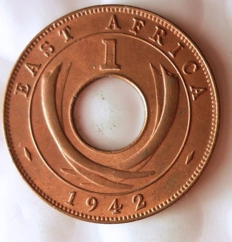 1942 BRITISH EAST AFRICA (KENYA) CENT - AU - FREE SHIPPING - East Africa Bin Cover