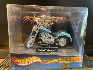 HARLEY-DAVIDSON SOFTAIL DUECE MOTORCYCLE 1/18 NIB DIST. 2002 IN DISPLAY BOX - Picture 1 of 8
