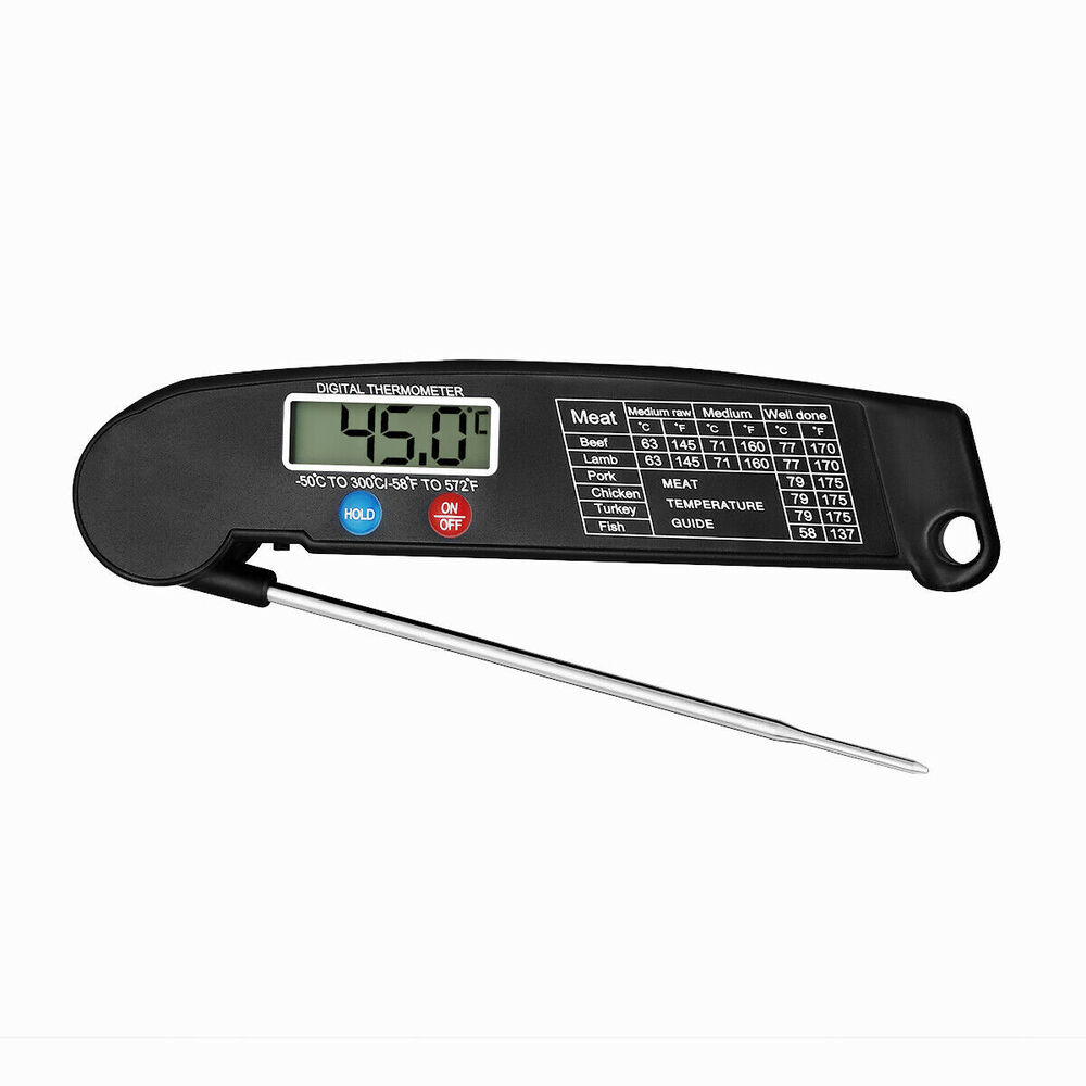 Quick & Accurate Digital Meat Thermometer for Cooking: BBQ, Grilling, Steaks etc