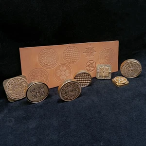 Custom made Brass LOGO Leather Stamp Steel Handle Wood cake Heat Embosser Seal - Picture 1 of 12