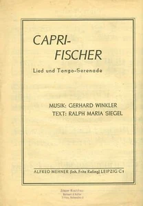 Faltblatt A4 original antike Noten Capri - Fischer, ca. 1943 - Bild 1 von 1