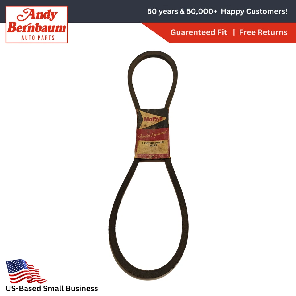 1956-1958 Chrysler New Yorker 300B Accessory Drive Fan Gaytes Belt 1557269 NOS. - Image 1 of 4