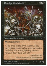Magic the Gathering MTG Drudge Skeletons (157) Fifth Edition   LP