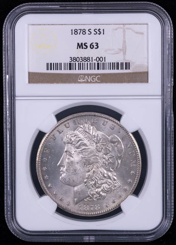 1878-S Morgan Silver Dollar - NGC MS63 - NB10 Cover