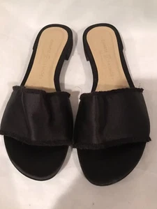 Chinese Laundry Black Satin Pattie Slides- Sz 8.5 - Picture 1 of 5