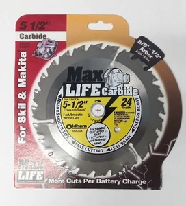 Oldham 550C424 Max Life 5-1/2" x 24 Tooth ATB Cordless Saw Blade w/ 5/8" Arbor - Picture 1 of 2