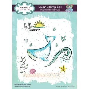 New Creative Expressions Clear Stamps 6" x 8" Bonnita Moaby Summer Vibes - Picture 1 of 4