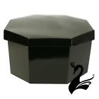 Hat Box Octagonal - Gloss Finish - Black Body/Black Lid (Med. Shal. 40 x 18cm...