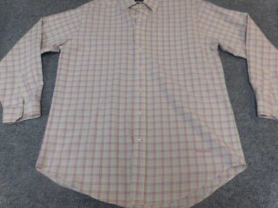 Daniel Cremieux Mens shirt Medium pink Plaid button down italian multicolor - Image 1 of 4